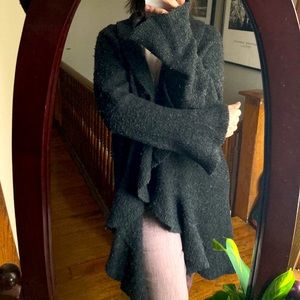 black wool sweater